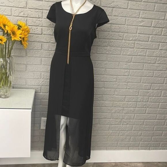 Sami & Jo Flowy Black Dress Size M - Picture 1 of 12